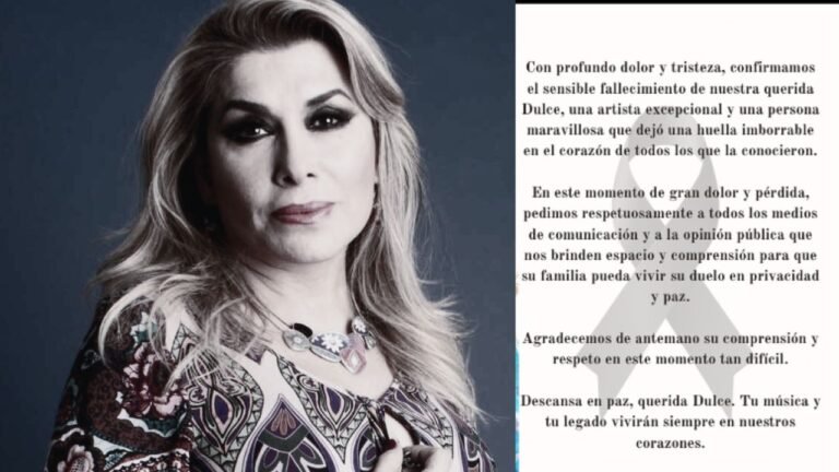 Familia de Dulce rompe el silencio tras muerte de la cantante