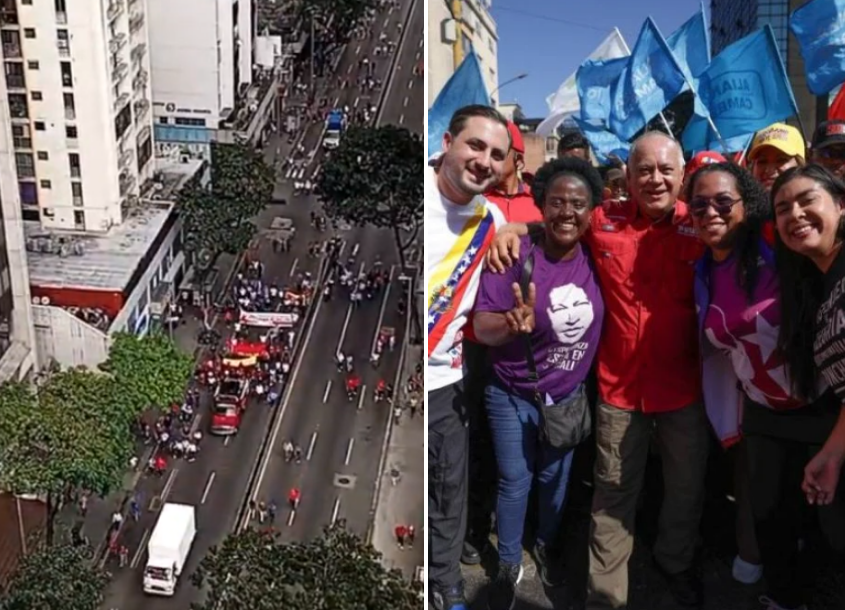 ni con autobuses, dádivas y amenazas el Psuv puede llenar una cuadra en Caracas ni con autobuses, dádivas y amenazas el Psuv puede llenar una cuadra en Caracas