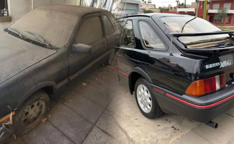 El antes y después de una coupé Ford Sierra XR4 que estuvo parada durante años