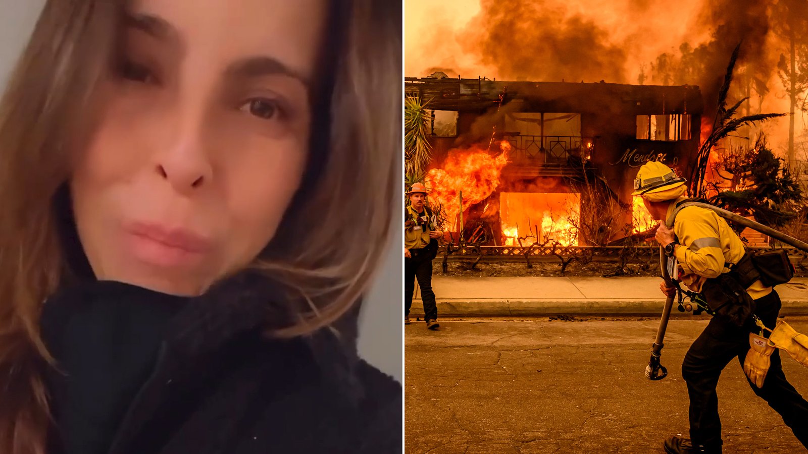 Visiblemente afectada, Kate del Castillo deja su casa ante incendios: "Es terrible"