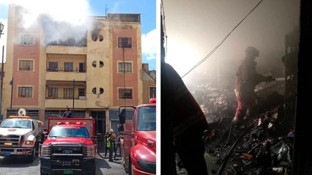 Incendio consumió apartamento de edificio en la avenida Baralt de Caracas Incendio consumió apartamento de edificio en la avenida Baralt de Caracas