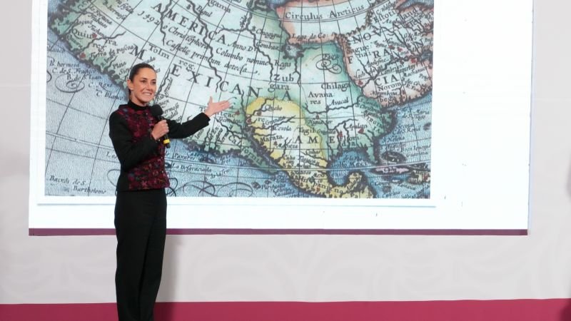 Sheinbaum responde a Trump y sugiere frente a un mapa del suroeste de EE.UU.: “¿Por qué no la llamamos ‘América mexicana’?” Sheinbaum responde a Trump y sugiere frente a un mapa del suroeste de EE.UU.: “¿Por qué no la llamamos ‘América mexicana’?”