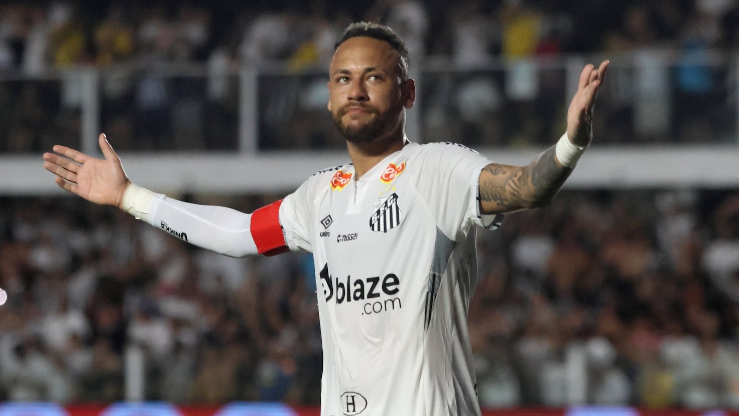 Así fue el gol olímpico de Neymar con Santos que se hizo viral