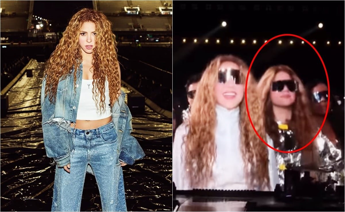 Lo logró, imitadora de Shakira camina a su lado durante su cuarto concierto en la CDMX Lo logró, imitadora de Shakira camina a su lado durante su cuarto concierto en la CDMX