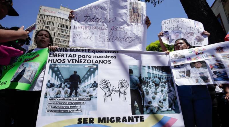 Exigieron nuevamente liberación de venezolanos detenidos en El Salvador Exigieron nuevamente liberación de venezolanos detenidos en El Salvador