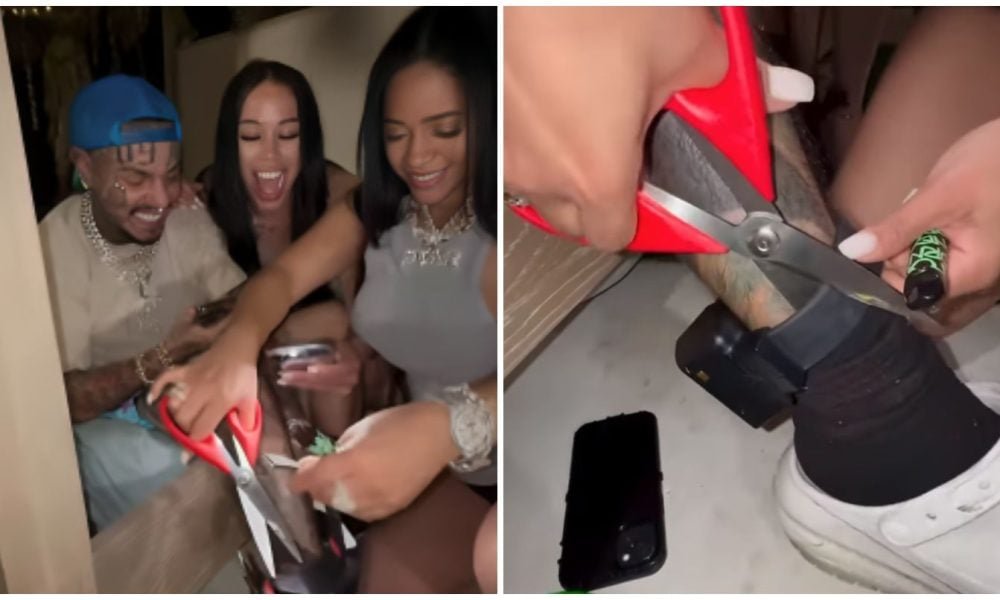 6ix9ine celebra su libertad condicional rodeado de chicas ¿Y Hallel Génesis?