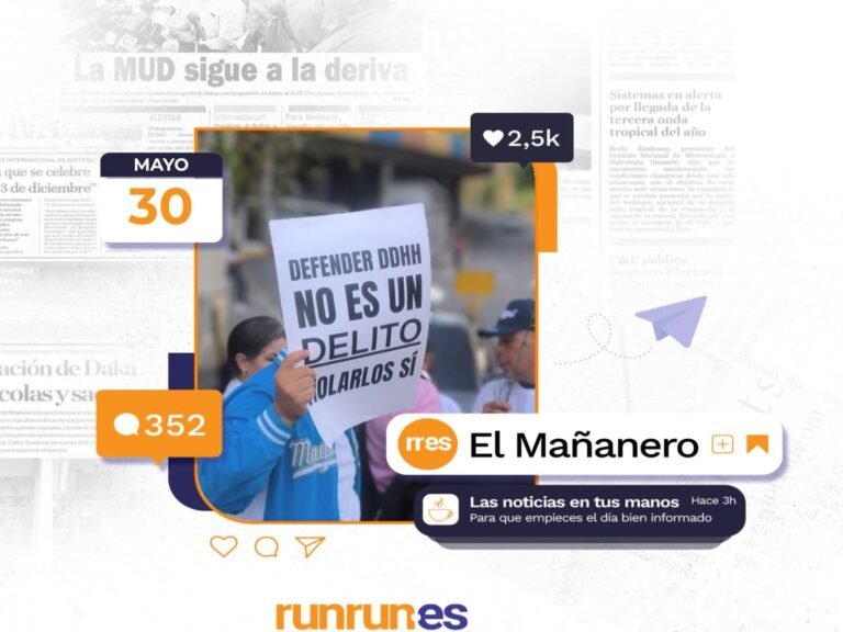 El Mañanero del 30 de mayo: Provea rechaza “escalada de criminalización” contra defensores de DDHH – Runrun.es: En defensa de tus derechos humanos