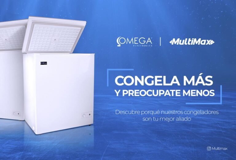 ¡Congela y refrigera al instante! Conoce los congeladores Omega con función dual, disponibles en MultiMax 