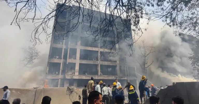 la zona de impacto ha quedado totalmente devastada