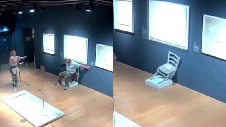 Un turista rompe una silla “Van Gogh” con cristales en Verona